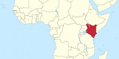 แผนที่ของแอฟริกาแสดงเคนยา name
