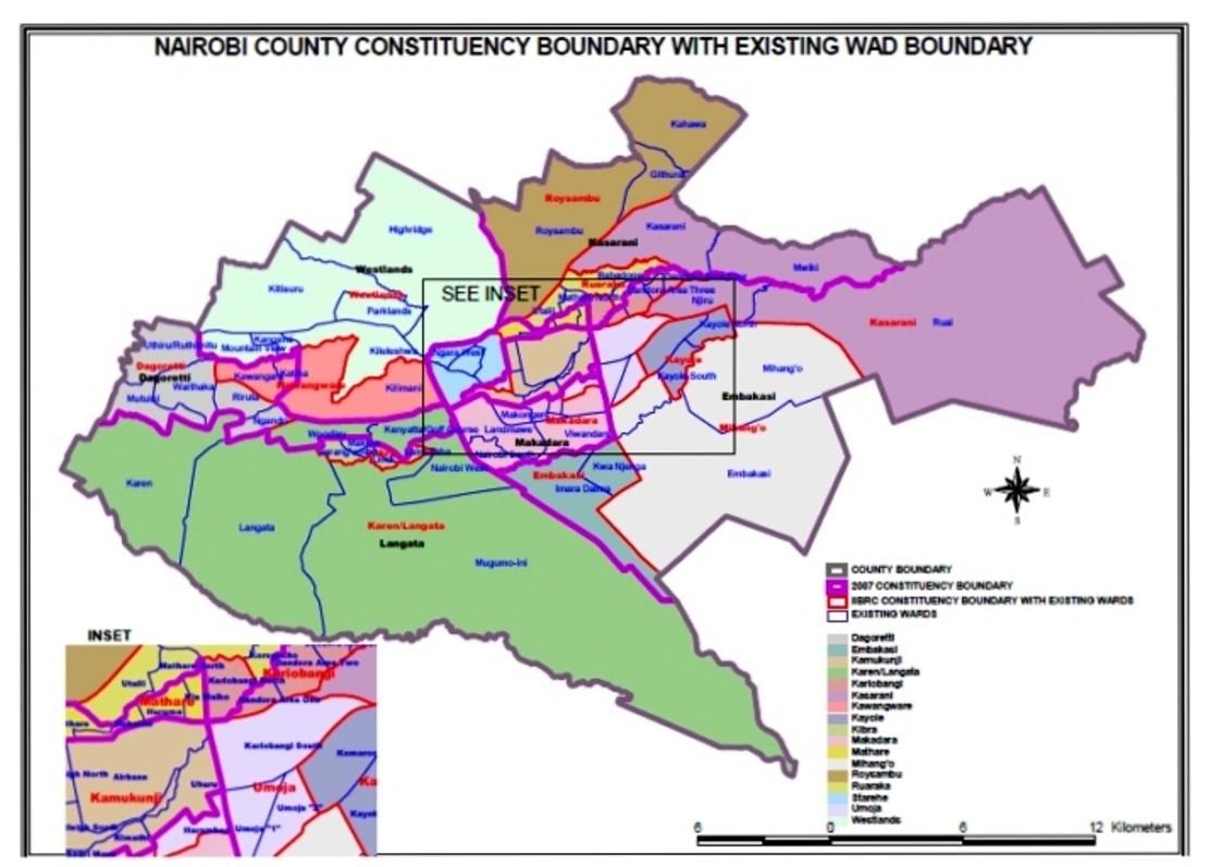 เคนยา name constituency ขอบเขตของแผนที่