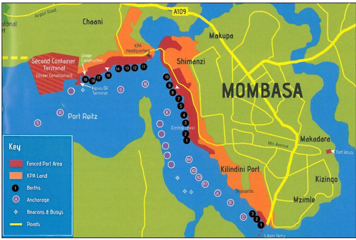 แผนที่ของ mombasa เคนยา name